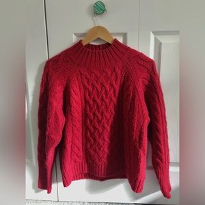GAP Mock Neck Cable Knit Sweater